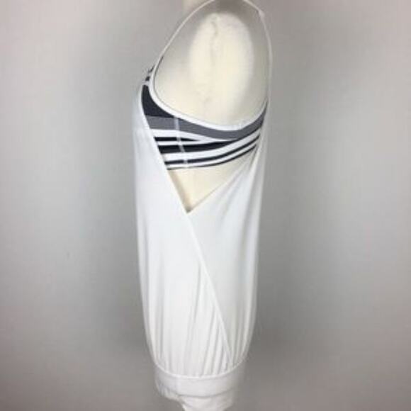 Lululemon White & Gray/ black  No Limits Athletic  Tank 4 - Picture 4 of 7